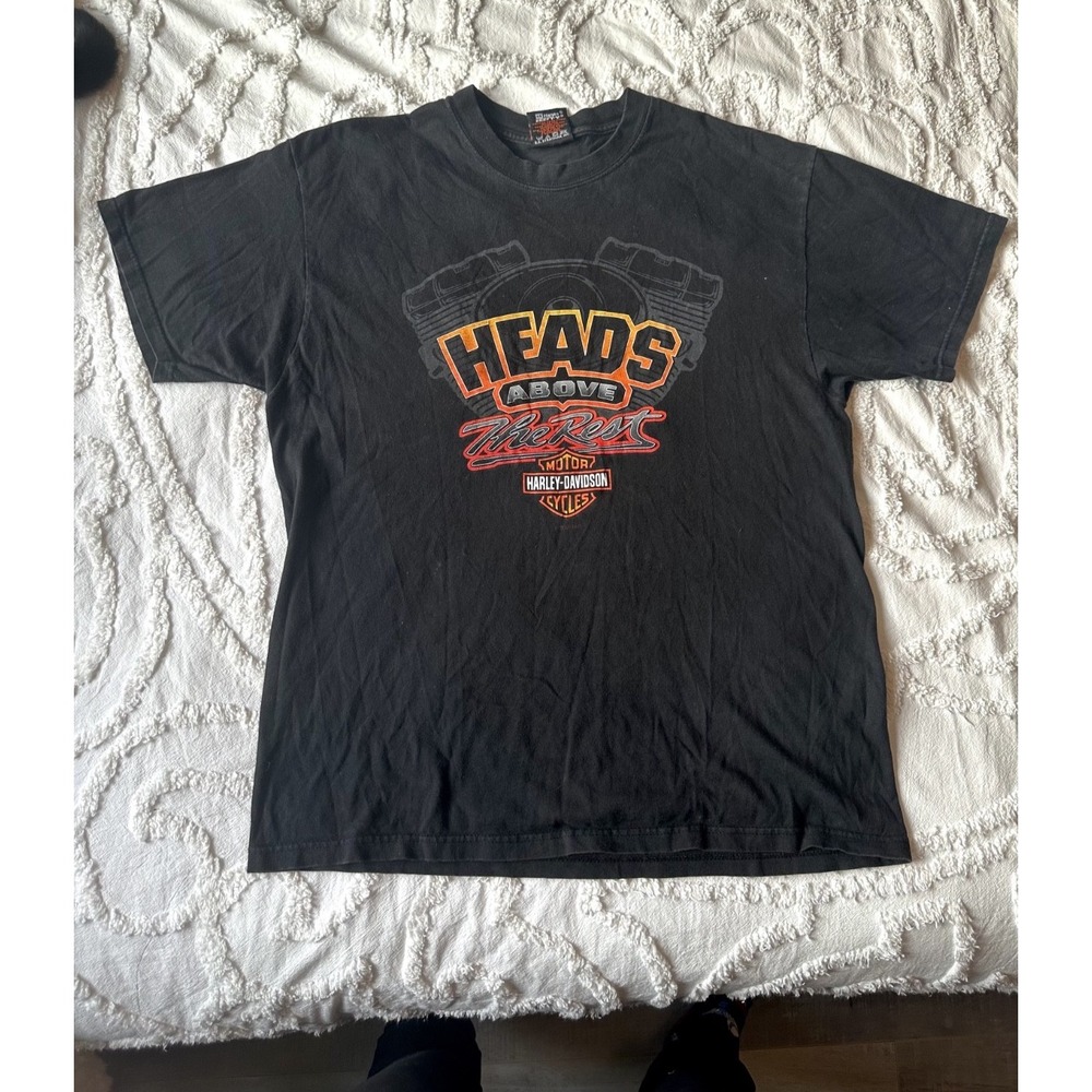 Vintage Harley Davidson Heads Above The Rest Graphic T-Shirt‎ L Biker